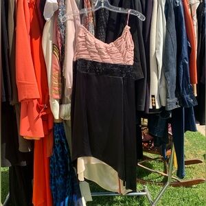 ✨🫶🏽 Strapless Leather, Sequined, and Silk Dress🫶🏽✨